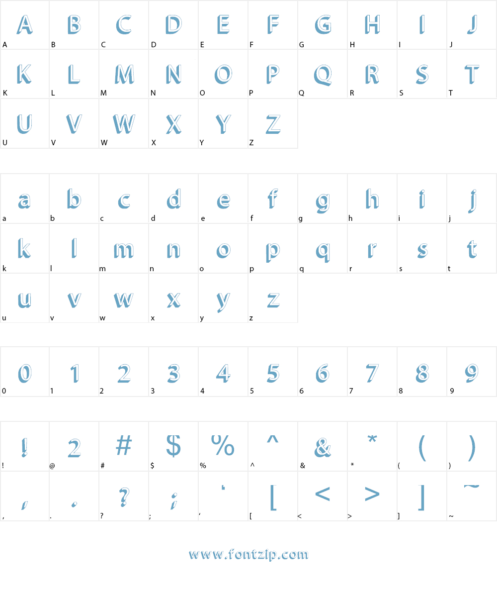 Retro Vintage 3d Font Character